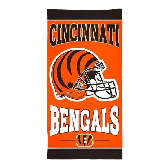 NWT NFL Cincinnati Bengals 30 by 60 Fiber Reactive‎ Beach Towel - Picture 1 of 5